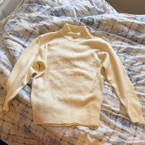 Cream Turtleneck Sweater